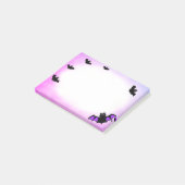 Post-it® Chauve-souris volante Halloween violet blanc (Incliné)
