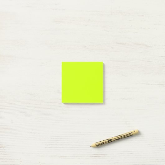 Post-it® Chaux électrique Couleur solide (Sur un bureau)