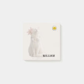 Post-it® CHECK MEO White Cat with Headphones – Personalized (Devant)