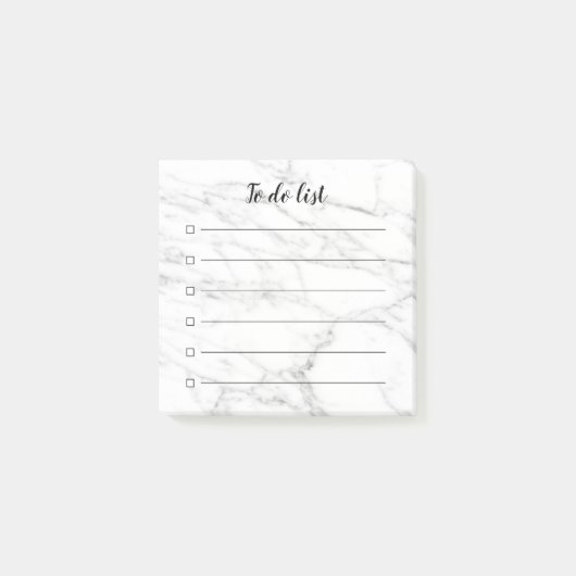 Post-it® Checkboxes en pierre de marbre chics rayés pour (Devant)