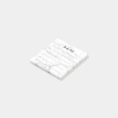 Post-it® Checkboxes en pierre de marbre chics rayés pour (Incliné)