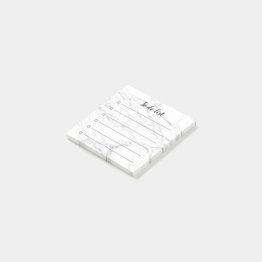 Post-it® Checkboxes en pierre de marbre chics rayés pour (Incliné)