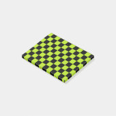Post-it® Checkered Lime Green and Black (Incliné)