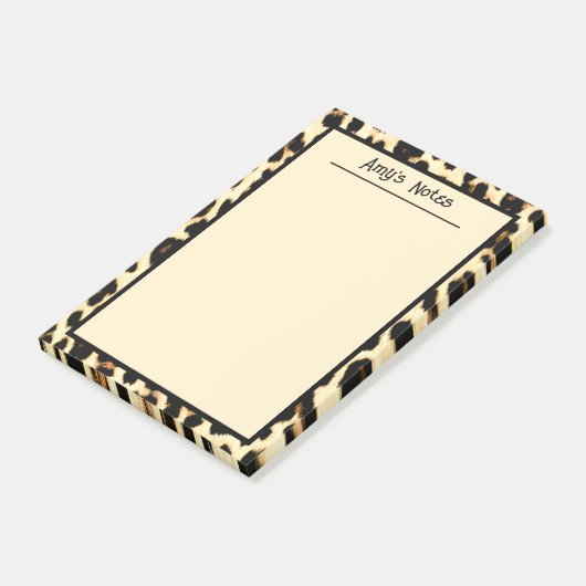 Post-it® Cheetah Empreinte de léopard Tan Light Brown (Incliné)