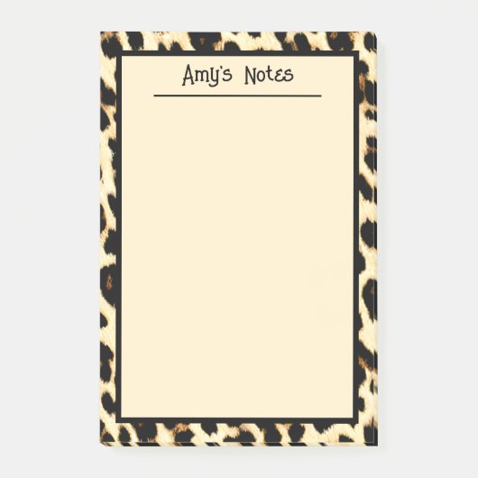 Post-it® Cheetah Empreinte de léopard Tan Light Brown (Devant)