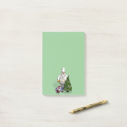 Post-it® Chef du Père Noël doux (Sur un bureau)