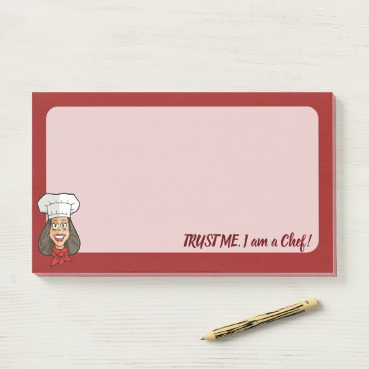 Post-it® Chef femme (Sur un bureau)