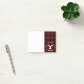 Post-it® Chèque personnalisé de bison rouge et noir (Bureau)