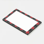 Post-it® Chèque rouge noir (Incliné)