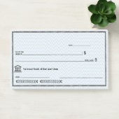 Post-it® Chèque Vierge Faux Drôle Personnaliser (Bureau)