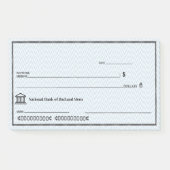 Post-it® Chèque Vierge Faux Drôle Personnaliser (Devant)