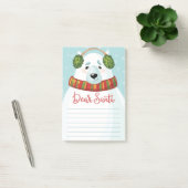 Post-it® Cher ours Polar Bear Père Noël Post-It Notes (Bureau)