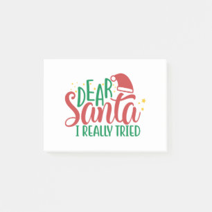 Post-it® Cher Père Noël, j'ai vraiment essayé