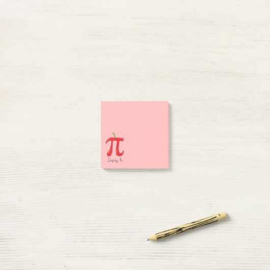 Post-it® Cherry Pi Cute Math Pi Notes (Sur un bureau)