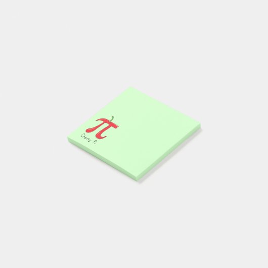 Post-it® Cherry Pi Symbole Math Enseignant Funny (Incliné)