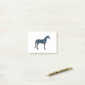 Post-it® Cheval - 2 - Bleu vert (Sur un bureau)
