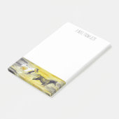 Post-it® Cheval Abstrait gris et jaune (Incliné)