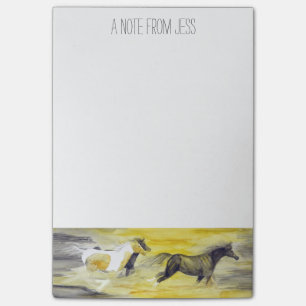 Post-it® Cheval Abstrait gris et jaune