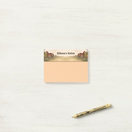 Post-it® Cheval Brown (Sur un bureau)