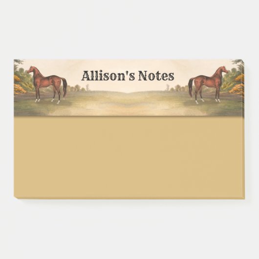 Post-it® Cheval brun (Devant)