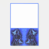 Post-it® Cheval Courant Au Lune Bleu (Devant)