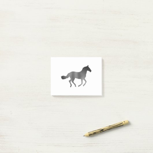 Post-it® Cheval - Courant - Gris (Sur un bureau)