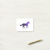 Post-it® Cheval - Courir - Violet (Sur un bureau)