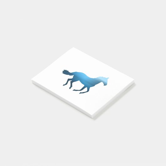 Post-it® Cheval - Course - Bleu (Incliné)
