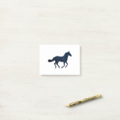 Post-it® Cheval - Course - Bleu foncé (Sur un bureau)