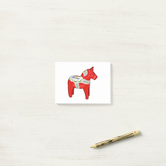 Post-it® Cheval dalécarlien (Sur un bureau)