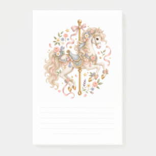 Post-it® Cheval de carrousel élégant Conte de fées français