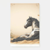 Post-it® Cheval de peinture noir et blanc (Devant)