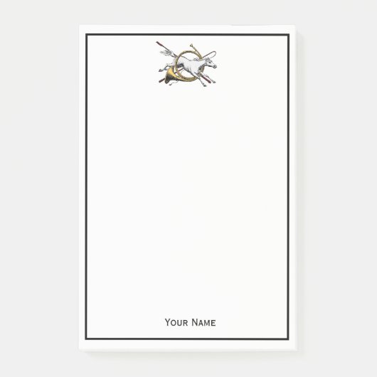 Post-it® Cheval Equestre Préppy Jumping à travers la couleu (Devant)