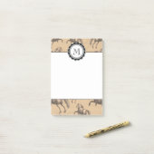 Post-it® Cheval espagnol galopant élégant (Sur un bureau)