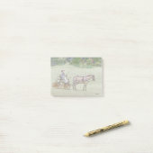Post-it® Cheval et chariot postit (Sur un bureau)