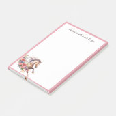 Post-it® Cheval Galloping Avec Fleur De Wreath (Incliné)
