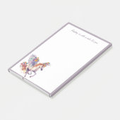 Post-it® Cheval Galloping Avec Fleur De Wreath (Incliné)