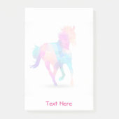 Post-it® Cheval Lo Poly Arc-en-ciel géométrique (Devant)