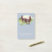 Post-it® Cheval Pays Thématique Western Rustic Mariage (Sur un bureau)