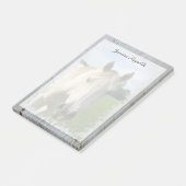 Post-it® Cheval quart gris sur le conseil blanchi (Incliné)