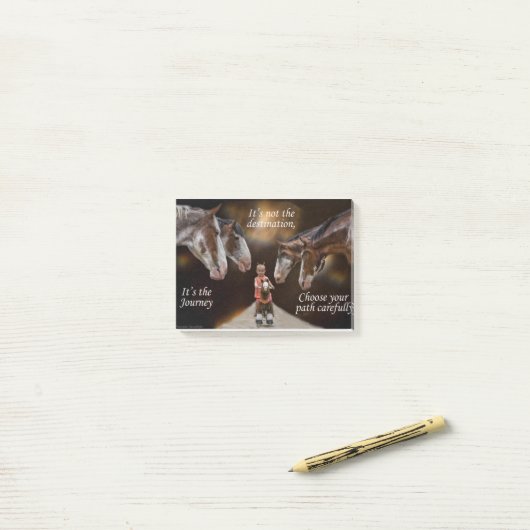 Post-it® Chevaux curieux (Sur un bureau)