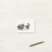 Post-it® Chevaux de concurrence de jockeys de sport (Sur un bureau)