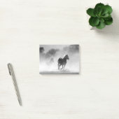 Post-it® Chevaux de course noir et blanc Photo Artwork (Bureau)