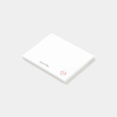 Post-it® Cheveux Snowman Nom personnalisé Vacances d'hiver (Incliné)