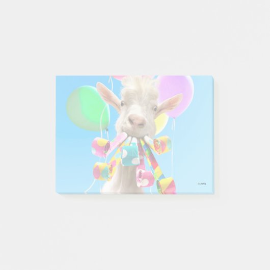 Post-it® Chèvre avec des pétards de fête (Devant)