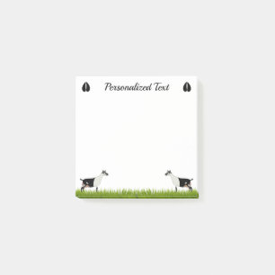 Post-it® Chèvre laitière blanche et noire personnalisée