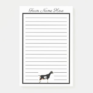 Post-it® Chèvre laitière LaMancha noire et blanche personna