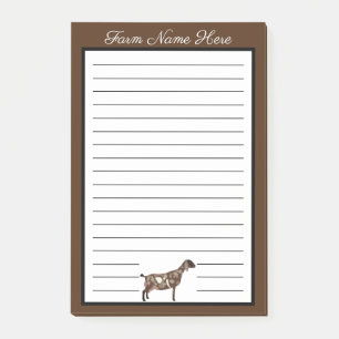 Post-it® Chèvre laitière nubienne personnalisée marron et b