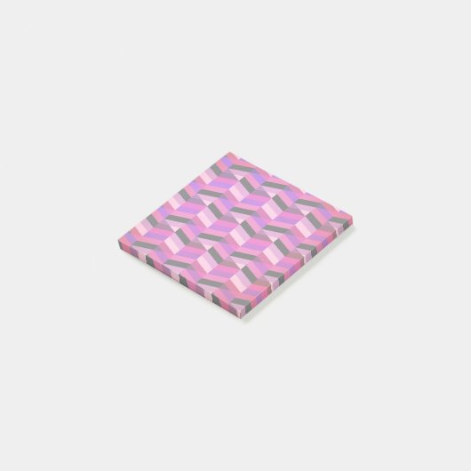 Post-it® Chevron Abstrait/Herringbone | Purples et violets (Incliné)
