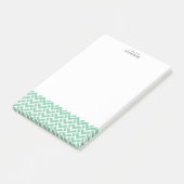 Post-it® Chevron tissé vert et blanc (Incliné)